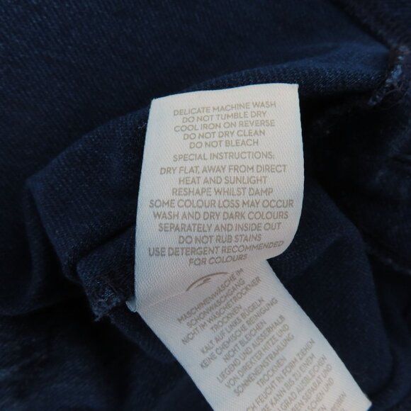 Boden Womens 10 Regular Solid Blue Denim Jean Boat Neck Shift Dress Cotton Blend - Picture 7 of 9